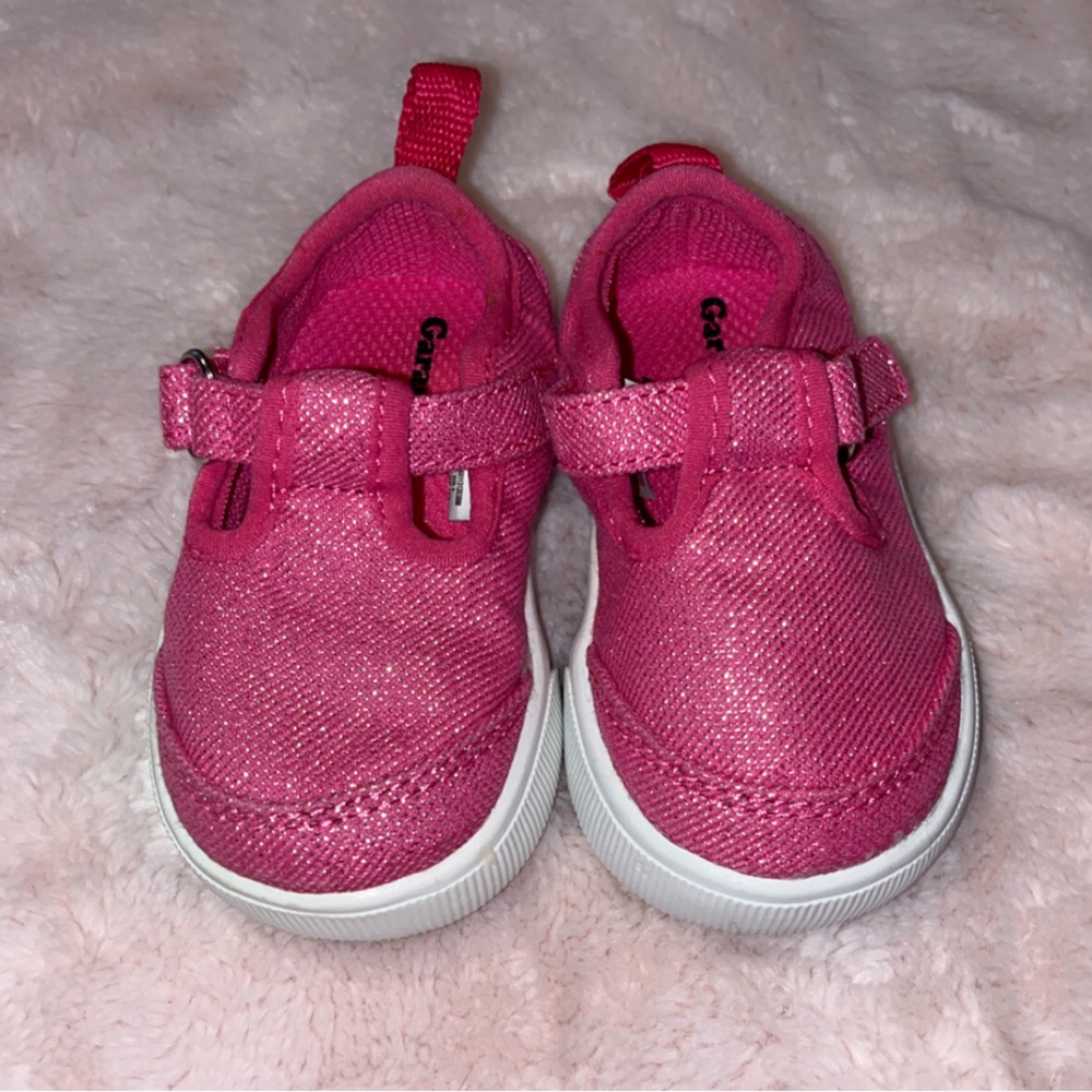 Garanimals Sparkly Pink Kids Sneakers (Size 2)